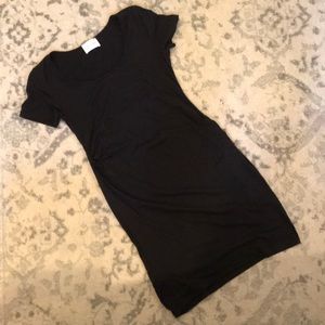 French Grey black maternity dress S